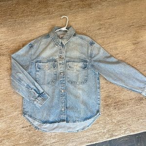 Zara oversized light denim jacket/shirt